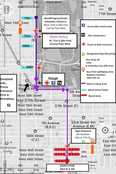 Map of Women's March Route