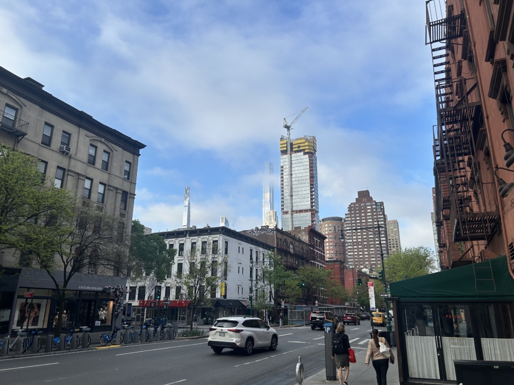 A luxury development under construction on the Upper West Side.